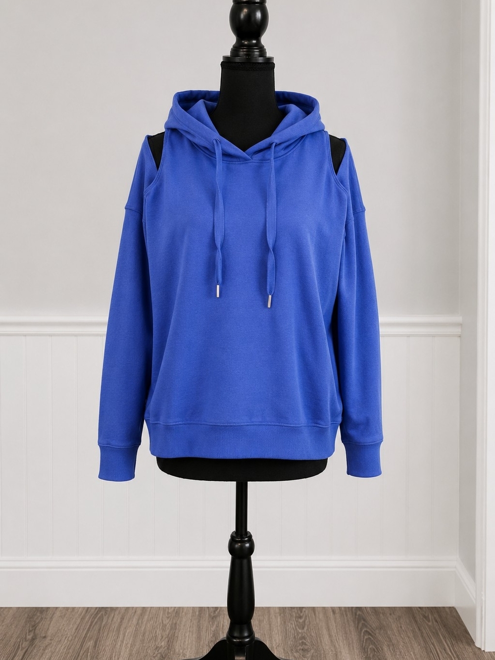 •Calvin Klein Performance Open Back Cold-Shoulder Hooded Sweatshirt